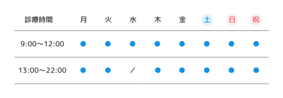 診療時間案内